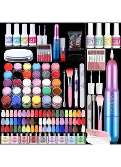 Dip Powder Nail Kit With Drill 30 Colors Keratin Dip Nails Powder Kit Starter Set With Dipping Powder Liquid Set With Top Base Coat Activator For Beginners All Seasons Tones Home Diy Salon