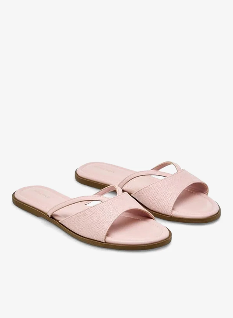 Flora Bella By Shoexpress Flora Bella Women Textured Slip-On Flat Sandals