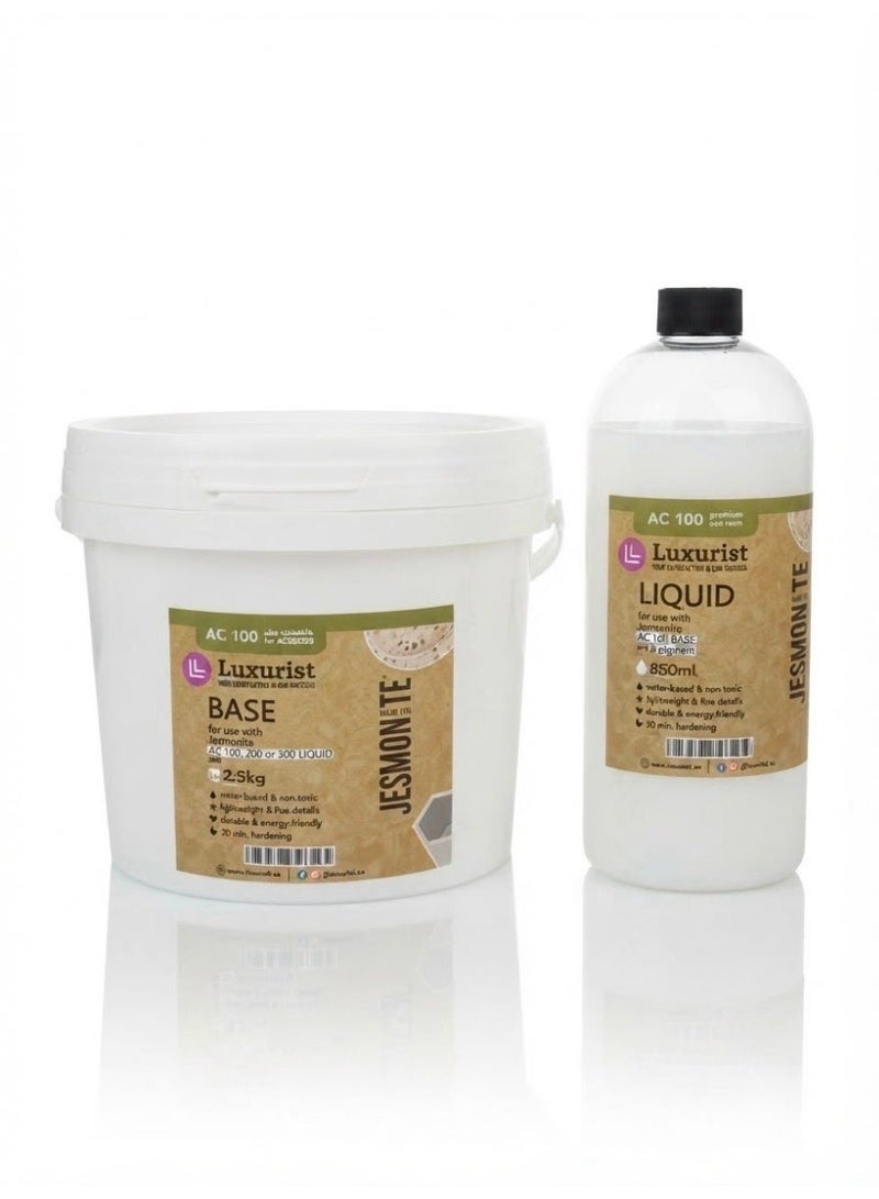 Luxurist Jesmonite AC100 Powder Base 2.5 kg with Base Liquid 850ml - Image 1