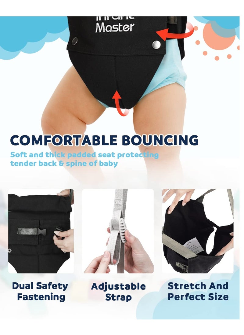 Master - Infant Master Baby Doorway Jumpers, Sturdy Johnny Jumper Adjustable 10.8"-23.6" Strap, Soft Baby Johnny Bouncer w/Seat Bag, Protable Doorway Jumper and Boucer for Baby, Ideal Gift for Infant - Image 1