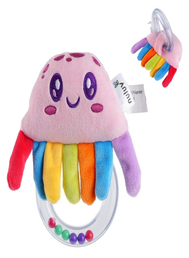 Nuluv Jelly Rattle for Babies, Clear Ring with Rattle Balls, Made with Baby-Safe Materials, Sensory Development Toy, Lightweight and Easy-to-Hold Baby Rattle, for Babies 3+ Months - Image 1