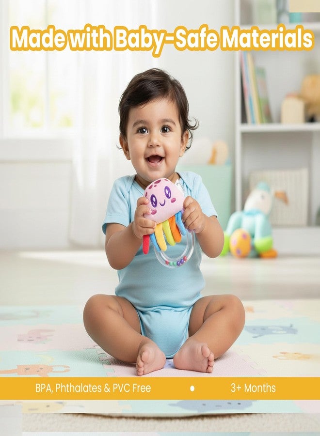 Nuluv Jelly Rattle for Babies, Clear Ring with Rattle Balls, Made with Baby-Safe Materials, Sensory Development Toy, Lightweight and Easy-to-Hold Baby Rattle, for Babies 3+ Months - Image 3