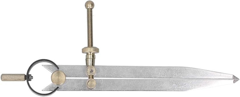 Adjustable Leather Compass Drawing Tool 8 Inch Spacing Gauge For Woodworking Craft - Image 3