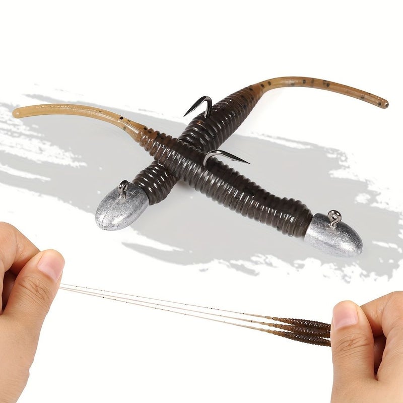 Soft Bait Color C TPR Micro Worm Pintail Mini Artificial Slow Sinking Fishing Lures Rockfish Swimbaits Ajing Tackle - Image 5