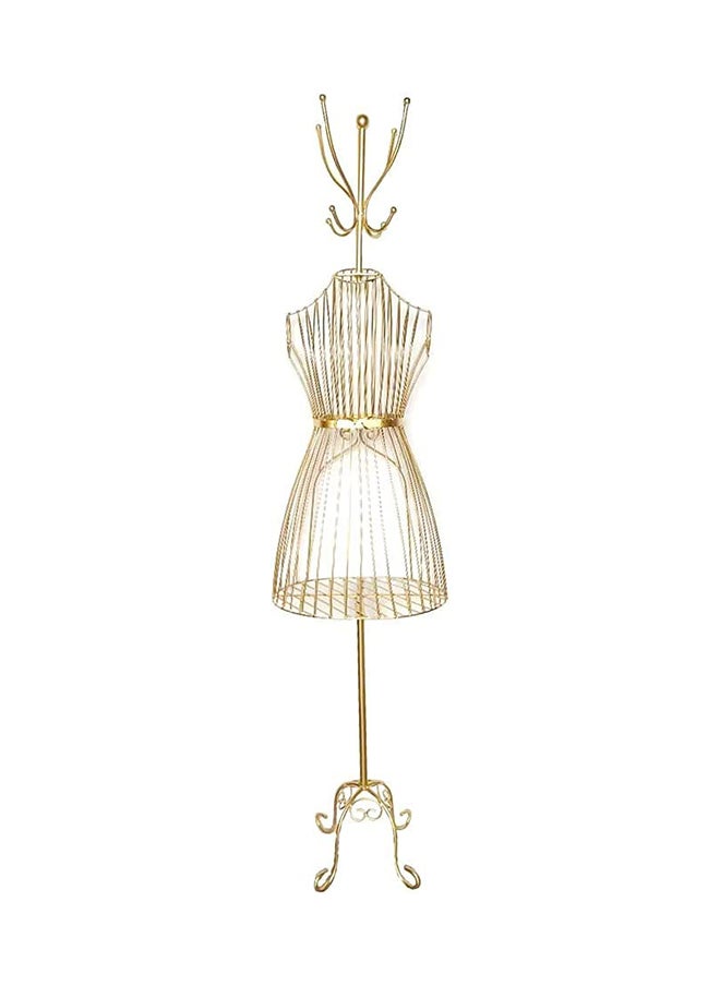 HOME TASTE Hometaste Mannequin Torso Body Dress Form Female Mannequin Manikins Tailor Dummy Clothing Dress Jewelry Display Mannequin Sewing Female Mannequin (Golden Manneqiun With Hanger) 
