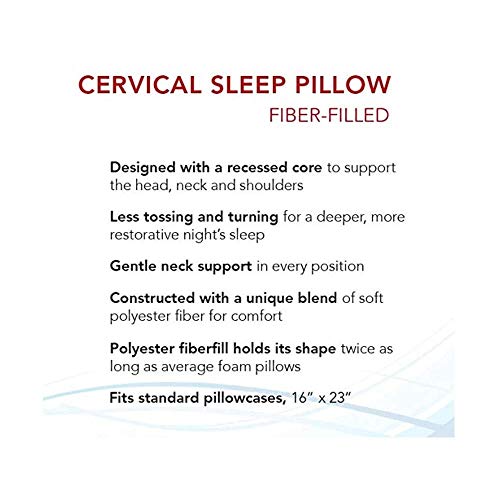 ATOOTFUSION Ortho Medical Cervical Pillow & Neck Pillow – 41cm x 61cm | Ergonomic Ring Donut Contour Design for Back & Side Sleepers | Firm Support for Neck Pain Relief (White) - Image 5