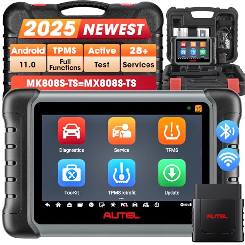 Autel MaxiCOM MK808S-TS Scanner, 2024 Complete TPMS Check/Activate/Relearn Tool, Same as MX808S-TS MK808Z-TS, 28+Service, BT Full System Scan,Bidirectional, FCA AutoAuth,Upgrade of MK808BT PRO MK808S - Image 1