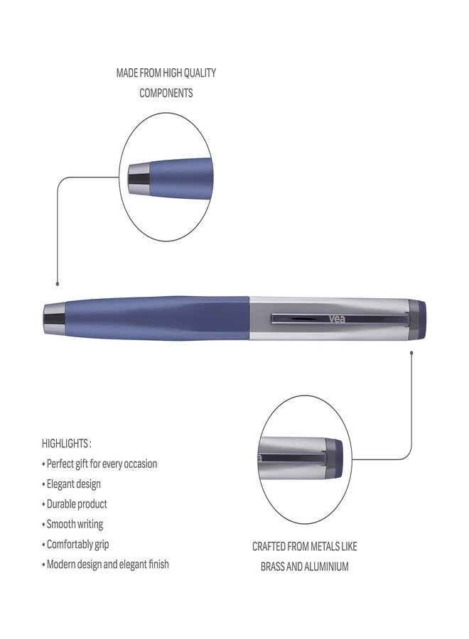 VEA CDR Half Sartin Nickle Grey Rollerball Pen, medium (VEAPEN17) - Image 2