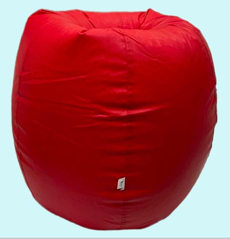 OHSTORE Premium Bean Bag Chair Ultra Comfortable Durable Faux Leather Cover Lightweight Ergonomic Lounge Seat for Home Office Gaming Relaxation RED 4XLBB - Image 4