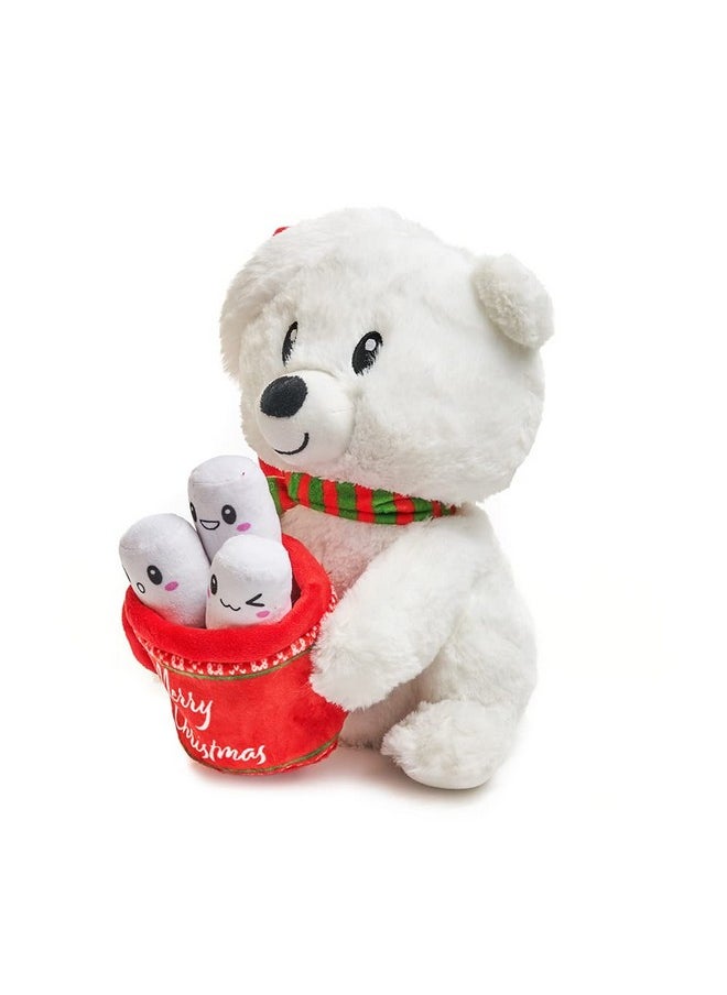 - Cup Of Cocoa Connor | Animated Christmas Polar Bear Stuffed Animal Plush Toy, Holds Mug Of Marshmallows And Twirls Around To Jingle Bell Rock, 10 Inches