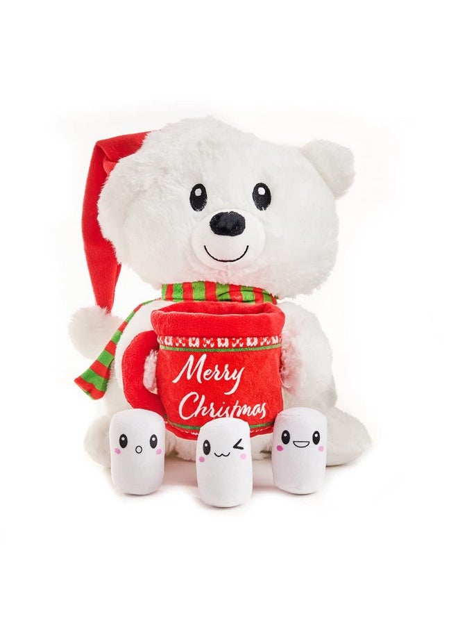 - Cup Of Cocoa Connor | Animated Christmas Polar Bear Stuffed Animal Plush Toy, Holds Mug Of Marshmallows And Twirls Around To Jingle Bell Rock, 10 Inches