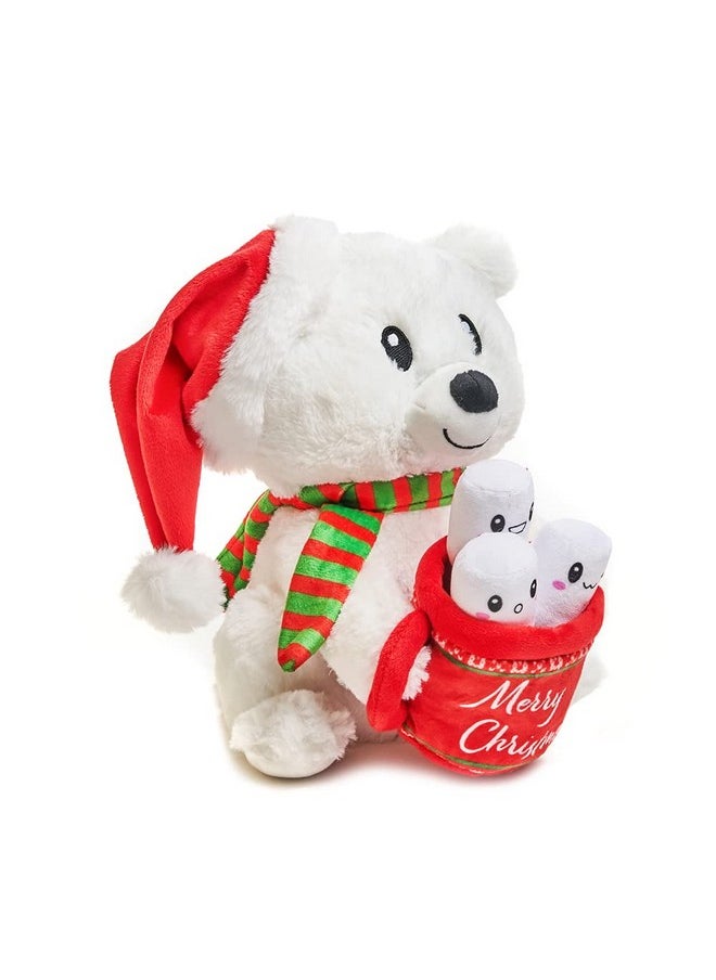 - Cup Of Cocoa Connor | Animated Christmas Polar Bear Stuffed Animal Plush Toy, Holds Mug Of Marshmallows And Twirls Around To Jingle Bell Rock, 10 Inches