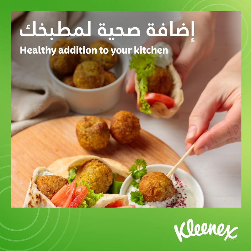 Kleenex , Calorie Absorb Kitchen Paper Towel Roll, Pack of 3+1 Free Roll x 50 Sheets, Food- Grade Kitchen Tissues, Calorie Absorber Towels (Up to 201 KCAL), 3-Ply Strength, Versatile Usage - Image 5
