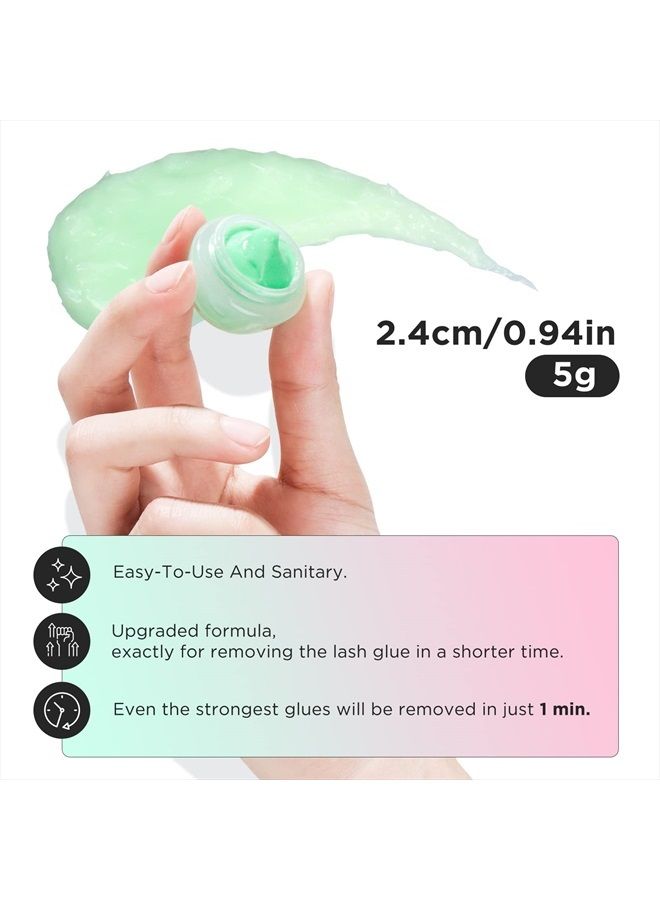 LASHVIEW كريم مزيل تمديد الرموش، كريم بنكهة الألوة الخفيفة، مزيل لاصق الرموش، كريم منخفض التهيج للبشرة الحساسة، يذوب تمديدات الرموش الاحترافية للصالة، 5 جرام - Image 3