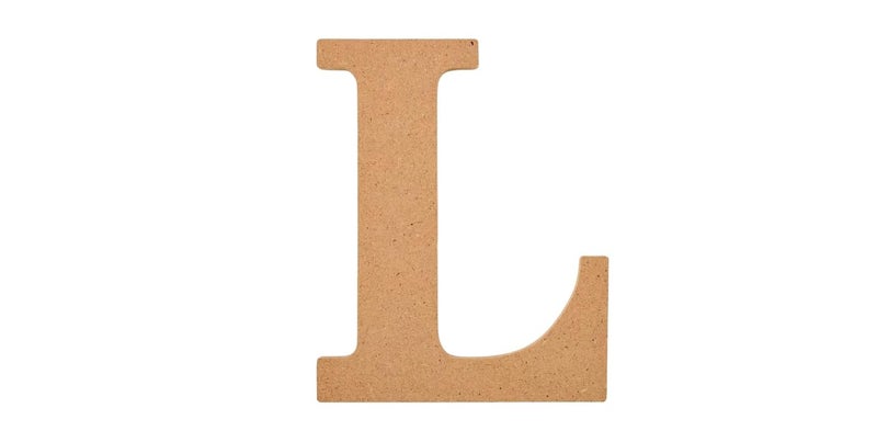 AVENZA MDF Unfinished Wooden Alphabets Letters Cutouts Big Size for Wall Decoration Decor Walls Hanging Large for Birthday Family Wedding Anniversary Art Craft Letter 6 inch (L) - Image 1