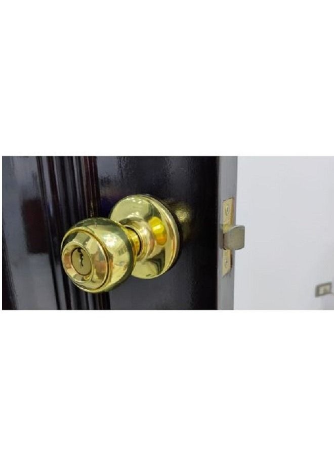 400C 3 CP Maximum Security Copal Entry Knob - Polished Brass  - Gold