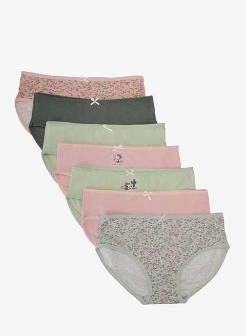 Pack of 7 Girly Brief Panties