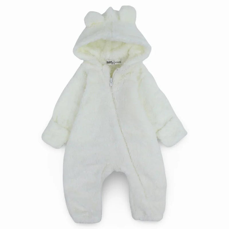 اوركيدز بذلة كاملة مبطنّة برأس لأطفال للاطفال – اوف وايت - Image 3