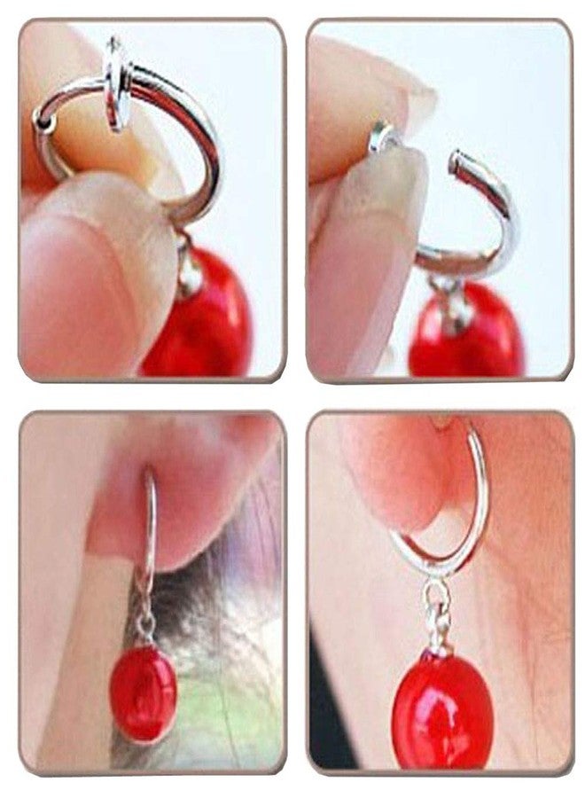 Teensery 12 Pcs 13mm Clip On Hoop Earrings Non-Pierced Earring Clips Spring Hoop Ear Rings with Loop for DIY Earring Making - Image 5