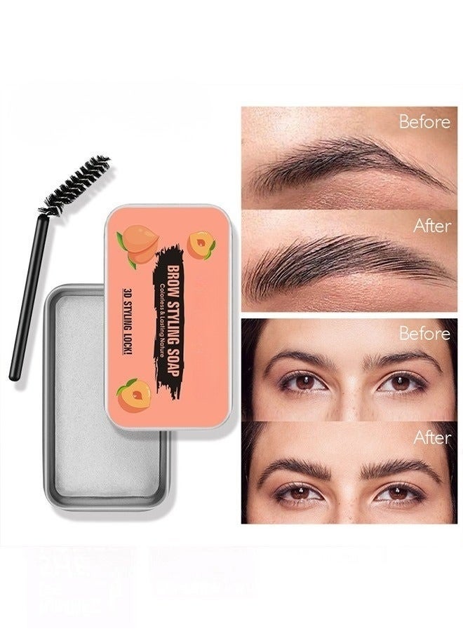 Brow Styling Soap - Colorless & Lasting Nature,3D Styling Lock! Colorless Transparent Refreshing Eyebrow Wax - Image 1