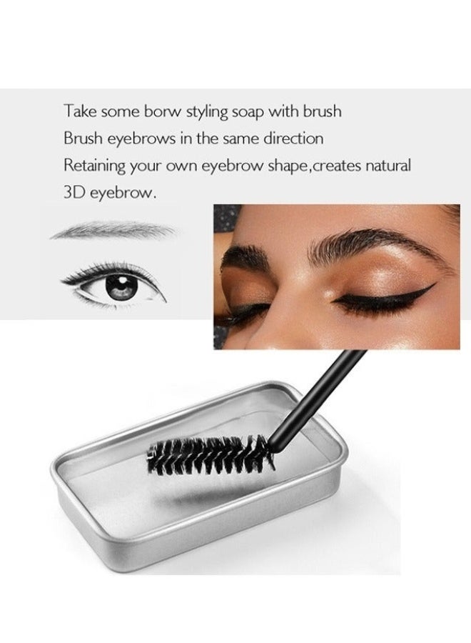 Brow Styling Soap - Colorless & Lasting Nature,3D Styling Lock! Colorless Transparent Refreshing Eyebrow Wax - Image 3