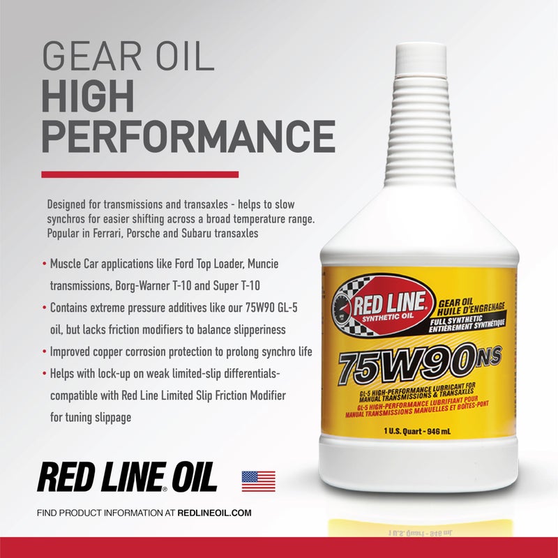 Red Line 58304 75W90 Non-Slip Synthetic Gear Oil - 1 Quart - Image 3