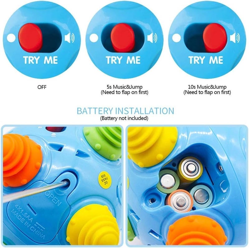 VANLINNY Toddlers Baby Music Shake Ball Toy Bumble Ball for Babies,Dancing Bumpy & Interactive Sounds Crawl Toy, Best Bouncing Sensory Learning Gift for 3+ Year Old Boys&Girls. - Image 2