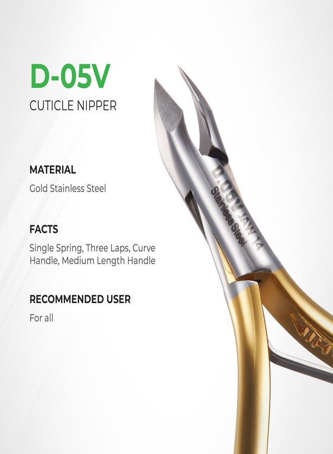 NGHIA Premium Cuticle Nipper - D-05V Jaw 14 (Stainless Steel) - Professional Nail Tools - Image 3