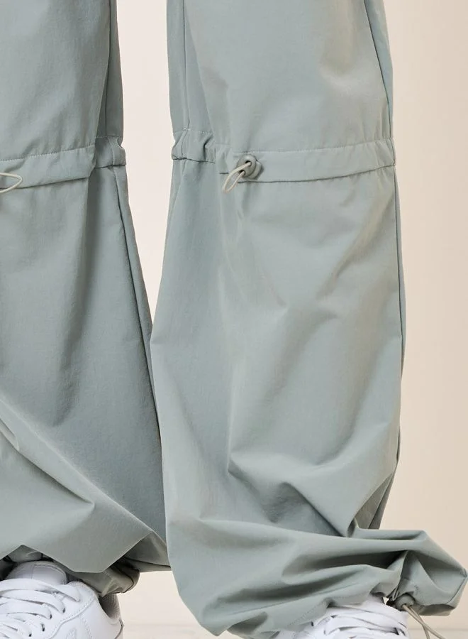 Styli Parachute Wide Leg Jogger with Toggle Detail