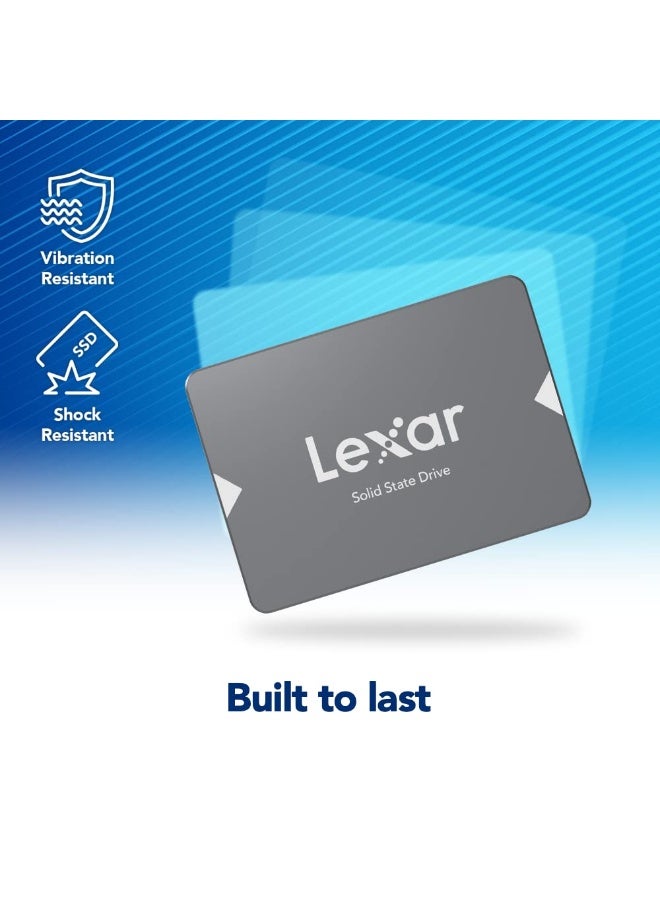 ليكسار قرص صلب داخلي SSD سعة 128 جيجابايت NS100 2.5 بوصة SATA III، سرعة قراءة تصل إلى 520 ميجابايت/ثانية، رمادي (LNS100-128RBNA) - Image 5