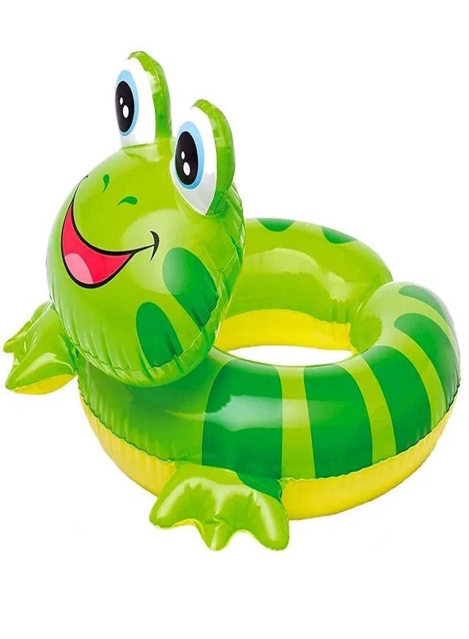 Confidence Inflatable Swimming Pool Safety for Kids | Pool Party Swim Tube Safety Ring | Swimming Floats for Boys and Girls Pools Accessories (Frog Swimming Ring) - Image 1