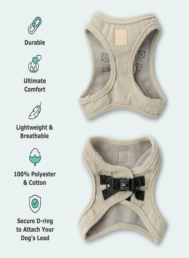 FuzzYard Life Corduroy Step in Dog Harness | Size XXS | Stylish Premium Corduroy Design in Sandstone Perfect for Everyday Walks - Image 4