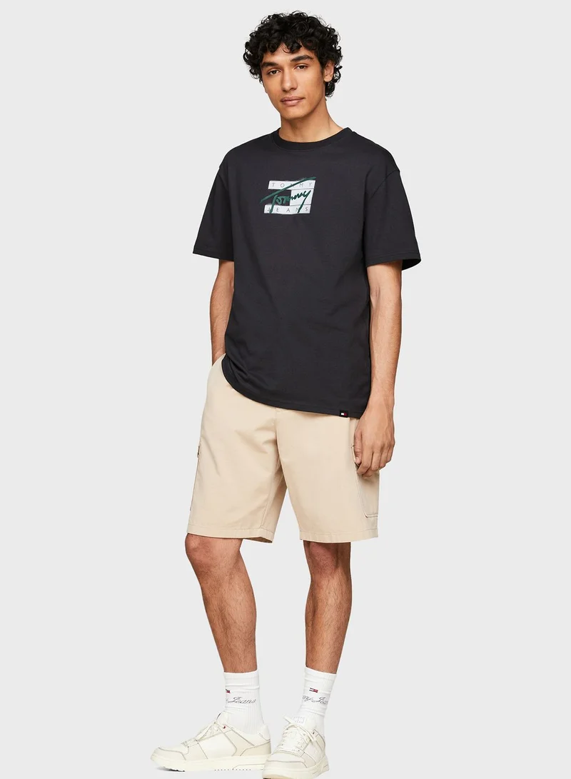 TOMMY JEANS Flag Crew Neck T-Shirt