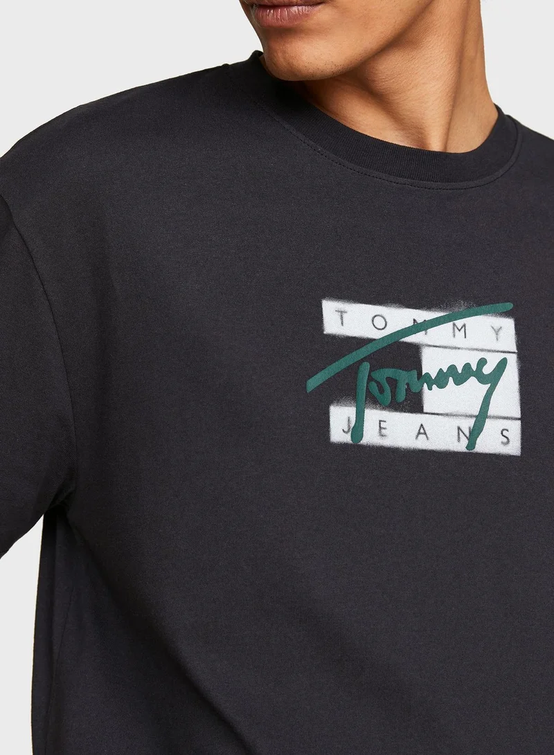TOMMY JEANS Flag Crew Neck T-Shirt