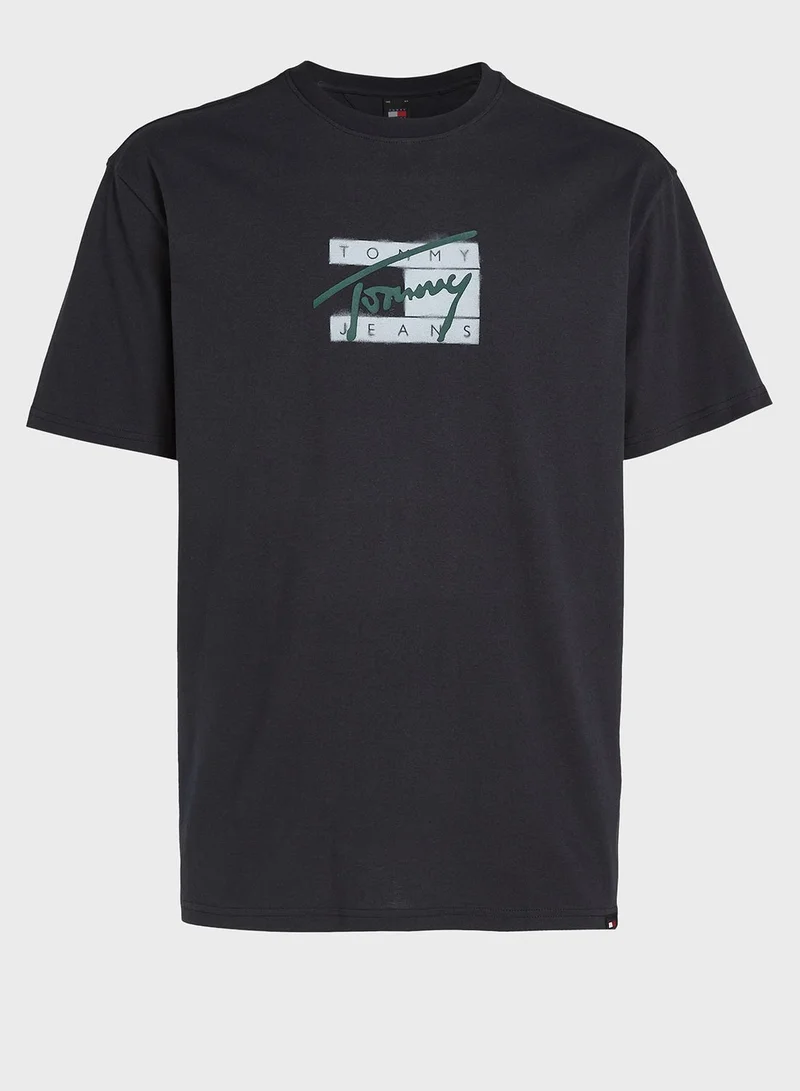 TOMMY JEANS Flag Crew Neck T-Shirt