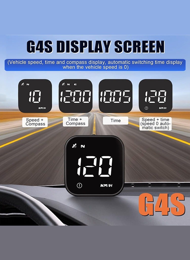 مستر سمارت عداد سرعة رقمي للسيارة من Mr Smart G4S GPS، ثنائي الوضع GPS + شريحة Beidou، شاشة عرض كم/ساعة مع تنبيه التعب، إنذار السرعة الزائدة - Image 4