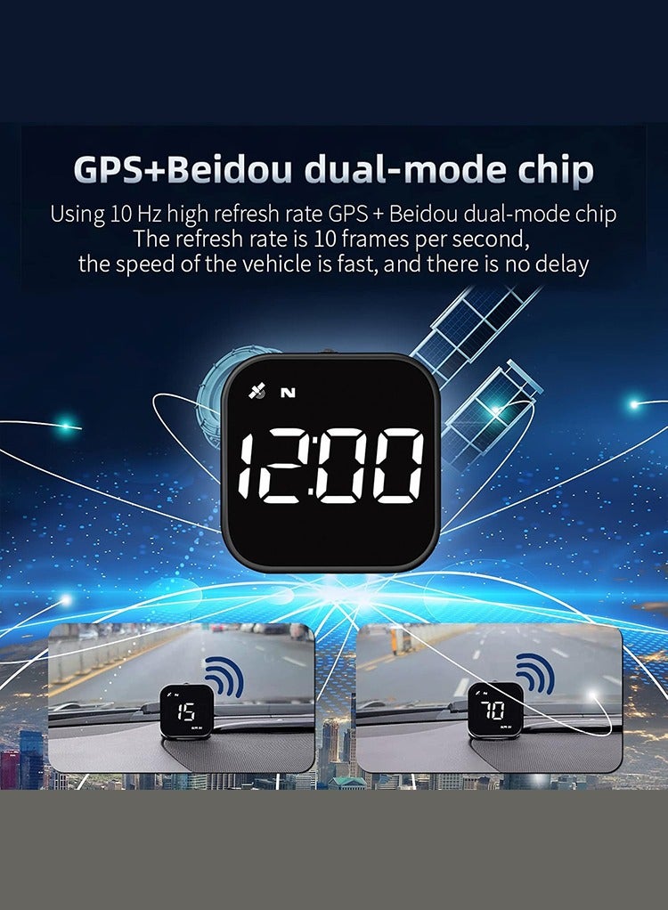 مستر سمارت عداد سرعة رقمي للسيارة من Mr Smart G4S GPS، ثنائي الوضع GPS + شريحة Beidou، شاشة عرض كم/ساعة مع تنبيه التعب، إنذار السرعة الزائدة - Image 2