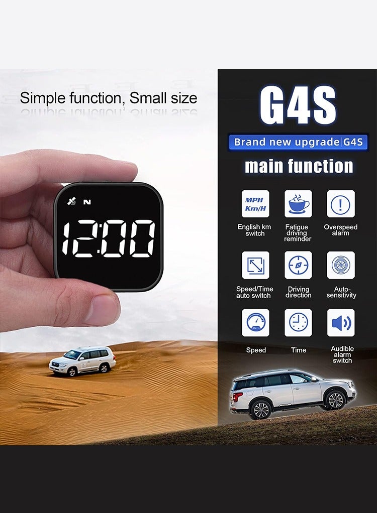 مستر سمارت عداد سرعة رقمي للسيارة من Mr Smart G4S GPS، ثنائي الوضع GPS + شريحة Beidou، شاشة عرض كم/ساعة مع تنبيه التعب، إنذار السرعة الزائدة - Image 3