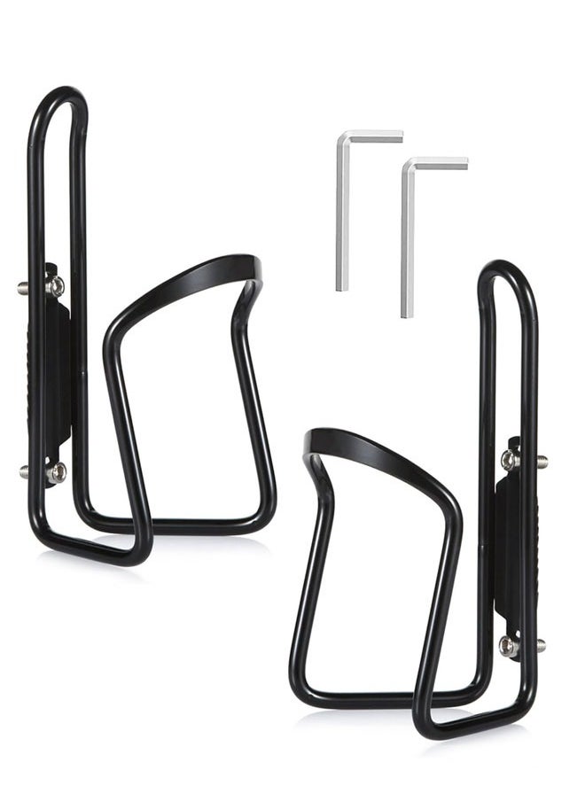 GUSGU - 2pcs Bike Water Bottle Cages Lightweight Aluminum Alloy, Cycling Bicycle Water Bottle Holder Cages Brackets for Mountain Bike MTB Road Bike, Bike Accessories  Drilled Holes Required - Image 1