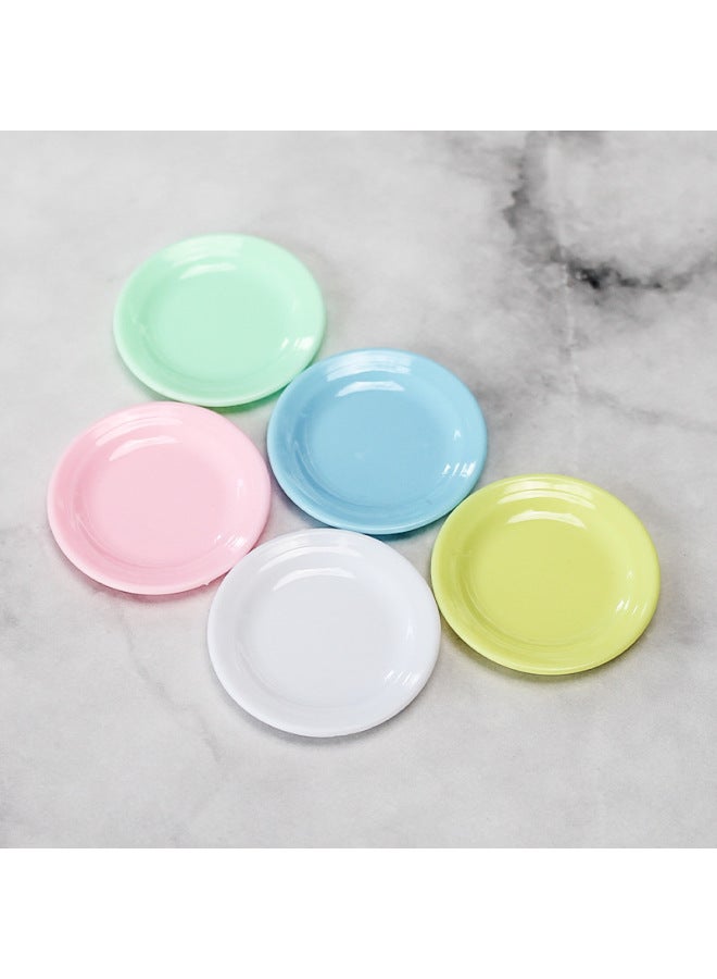 3.5cm Miniature Realistic Small Plate Diy Cream Gel Handmade Food Play Container Accessories Children's Play House Toys-Color:3.5cm Small White Plate - Image 2