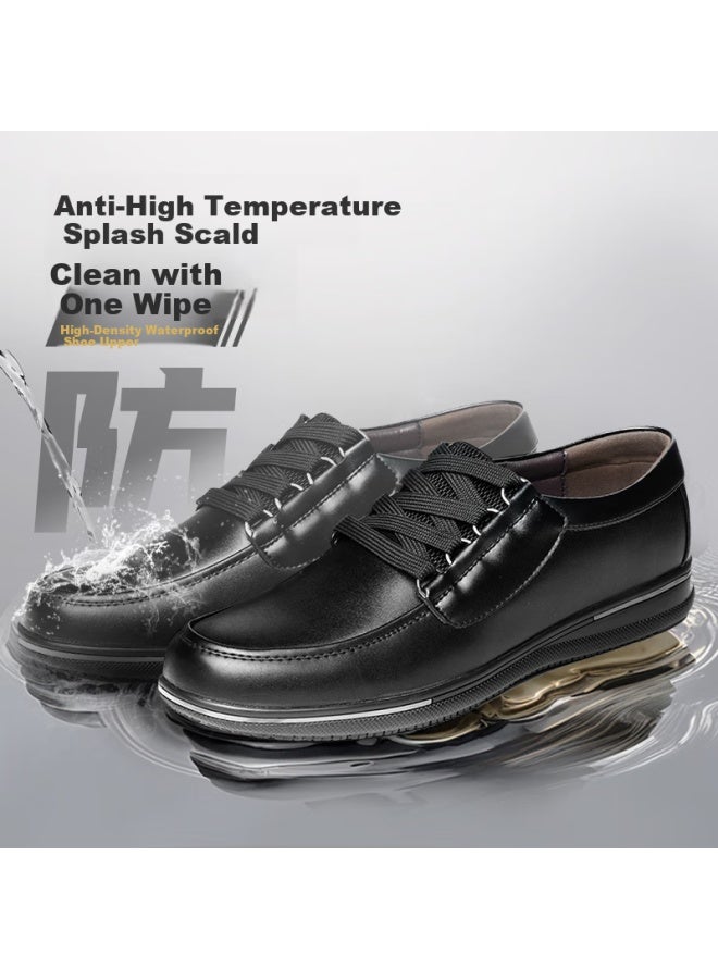 Kitchen King Chuwang Chef-Specific Shoes, Casual Leather Shoes, Non-Slip, Oil-Resistant, Water-Repellent, Comfortable, Wear-Resistant, 6805 Thick-Soled Model, Size 37 - Image 4