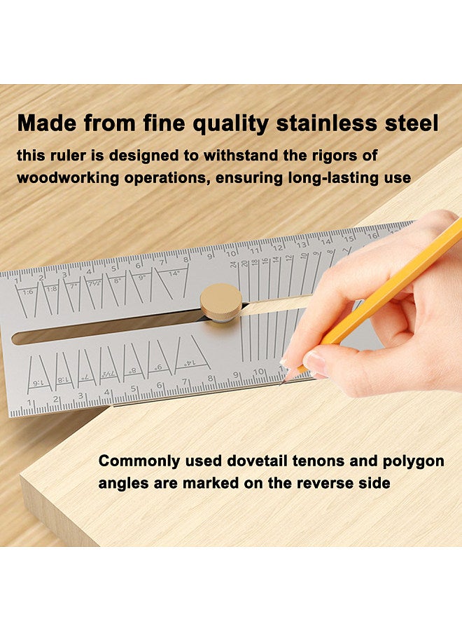 Woodworking Scriber Multi-functional Protractor Adjustable BevelAngle Gauge Stainless Steel Angle Ruler Slope Gauge Carpentry Accessory  - Image 2