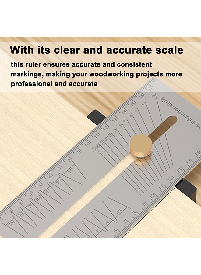 Woodworking Scriber Multi-functional Protractor Adjustable BevelAngle Gauge Stainless Steel Angle Ruler Slope Gauge Carpentry Accessory  - Image 4