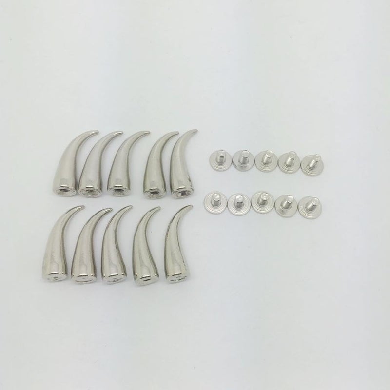 ATORSE 2x10 Pieces Metal Bullet Rivet Studs Spikes DIY Punk Bag Belt Shoes Crafts - Image 2