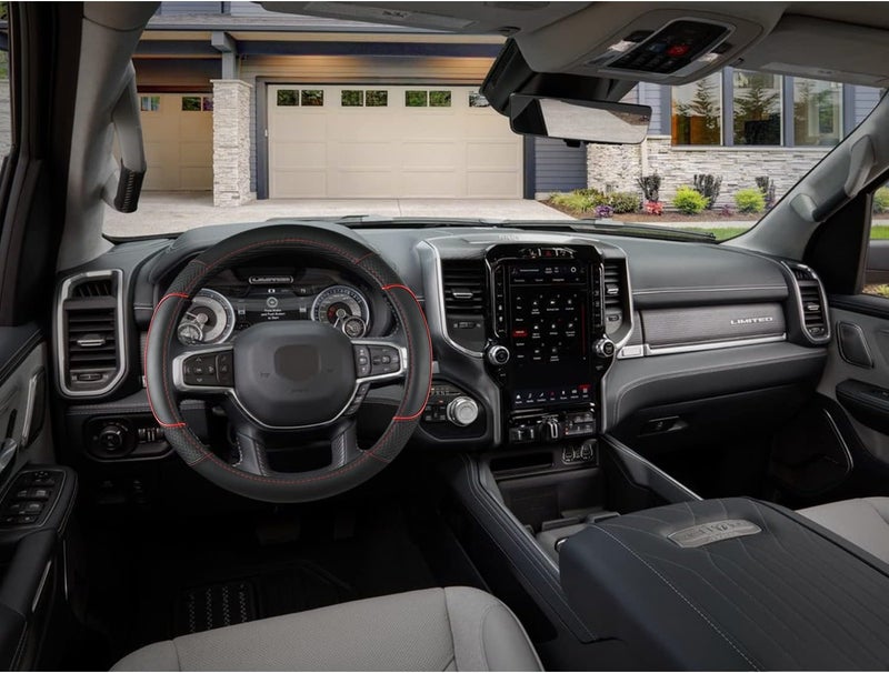 GIANT PANDA Car Steering Wheel Cover for Dodge Ram 1500 2500 3500 - Black - Image 3