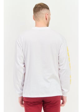 Another Reason Men Crew Neck Long Sleeve Graphic Print T-Shirts, White  - Image 3