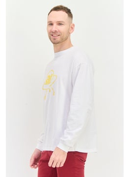 Another Reason Men Crew Neck Long Sleeve Graphic Print T-Shirts, White  - Image 4