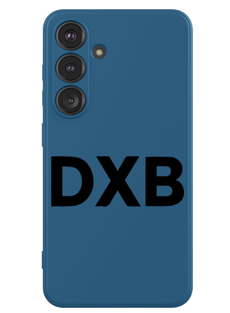 Theodor Protective Slim Fit Case Liquid Silicone Cover with Full Body Protection Anti-Scratch Shockproof Case For Samsung Galaxy S24 Plus (Blue) - DXB Black - Image 1