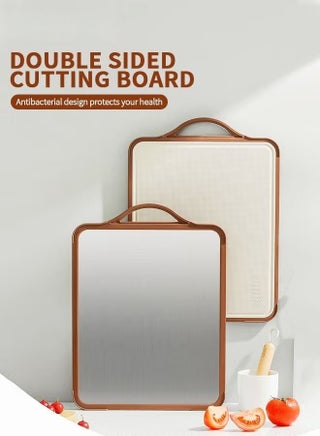 Double Sided Cutting Board,304 Stainless Steel Cutting Boards for Kitchen with Juice Groove, Dishwasher Safe, Knife friendly, Grinding Area 41*30.5 CM - view 2