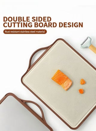 Double Sided Cutting Board,304 Stainless Steel Cutting Boards for Kitchen with Juice Groove, Dishwasher Safe, Knife friendly, Grinding Area 41*30.5 CM - view 4